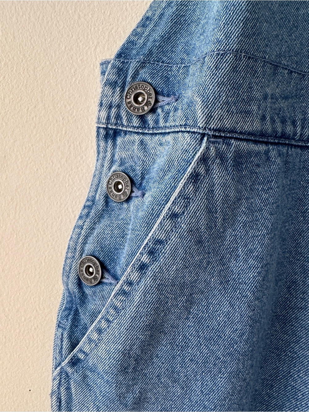 Vtg 90s Christopher Banks Noahs Ark Embroidered Denim Overalls Jumper Medium M - Picture 6 of 11